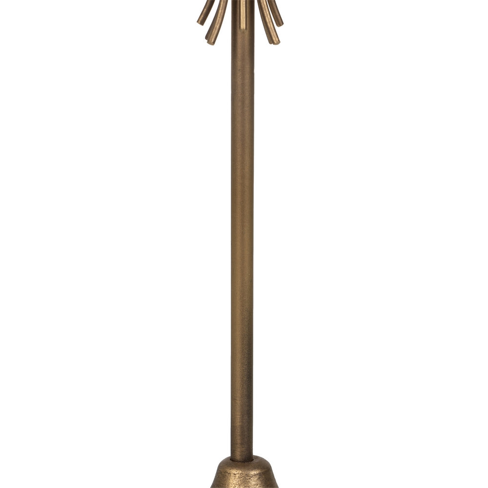 PORTAVELAS ORO METAL DECORACIÓN 23 X 21 X 47 CM