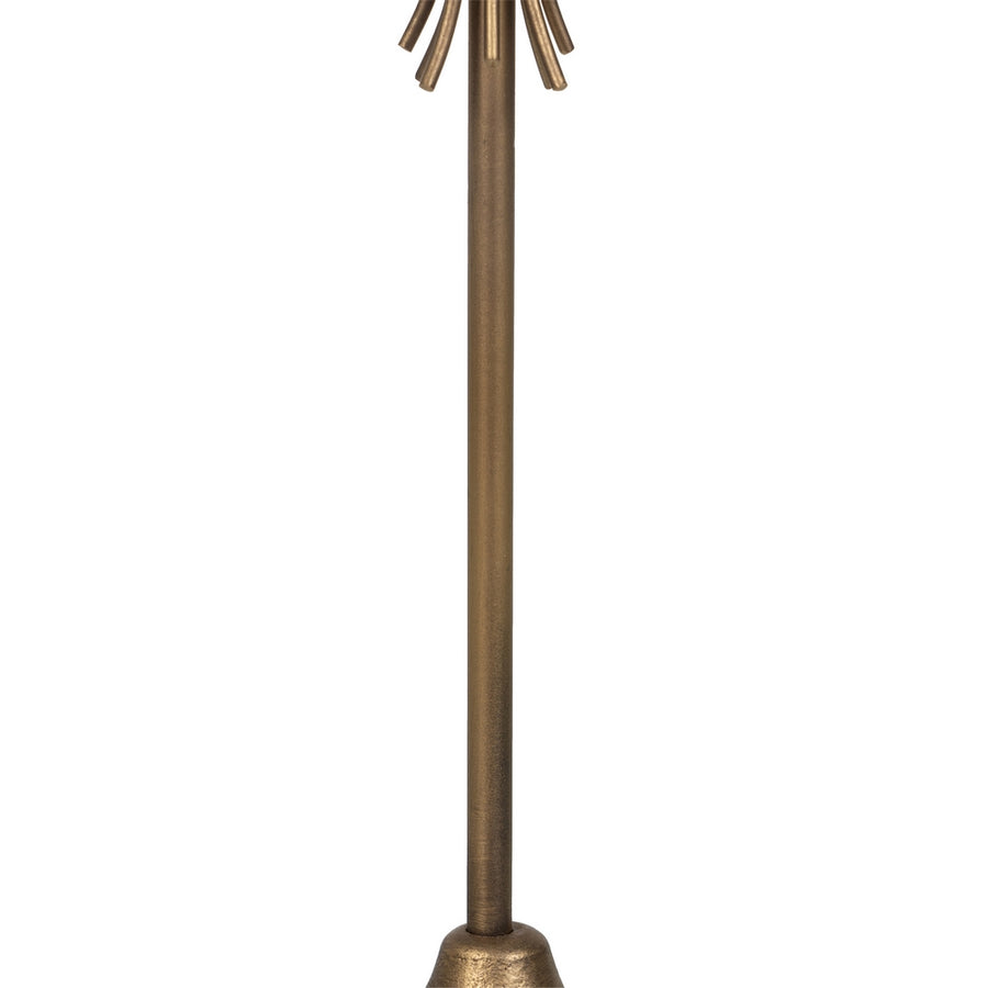 PORTAVELAS ORO METAL DECORACIÓN 23 X 21 X 47 CM