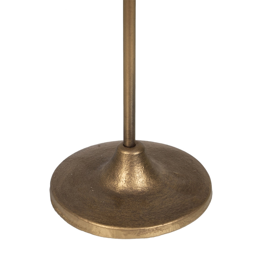PORTAVELAS ORO METAL DECORACIÓN 23 X 21 X 47 CM