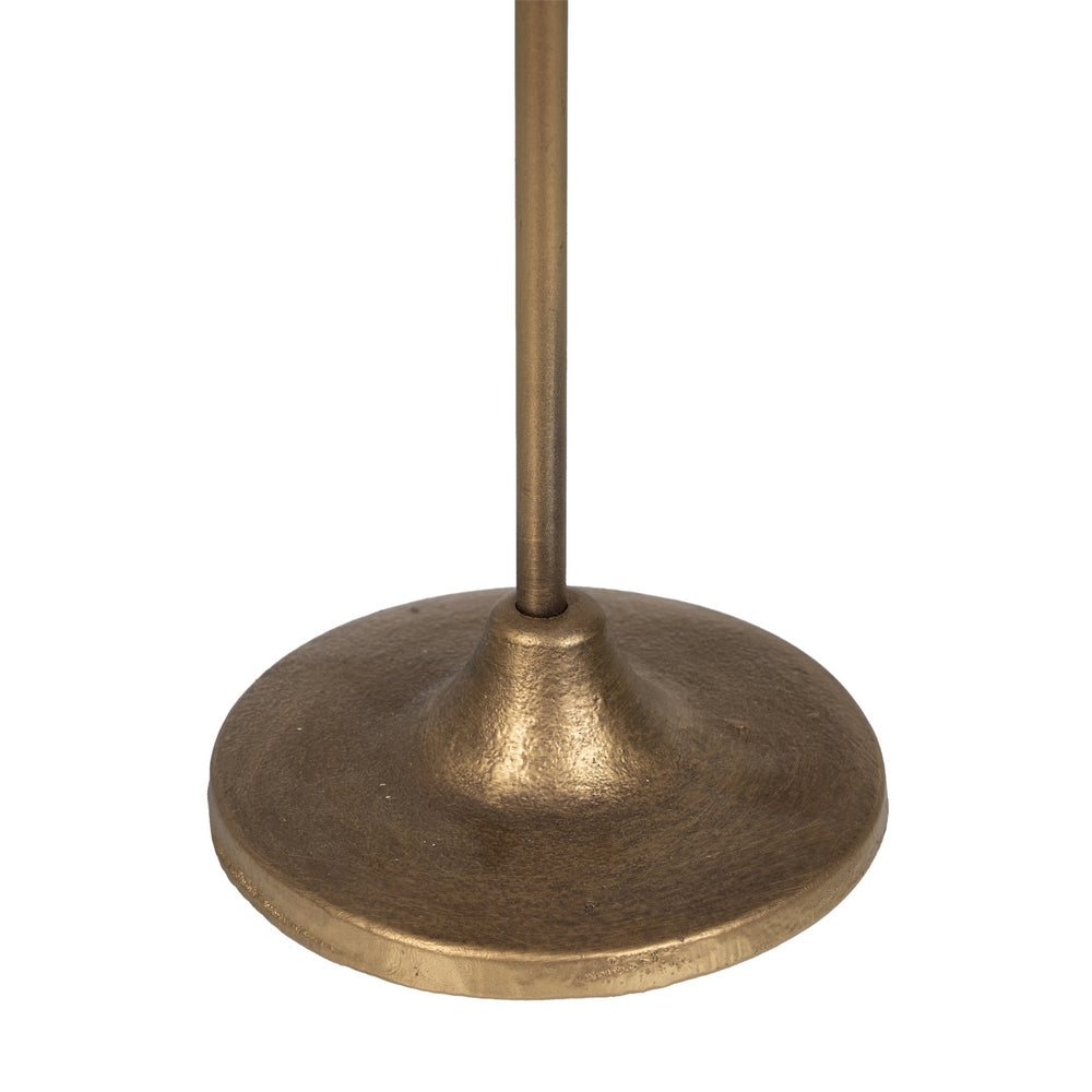 PORTAVELAS ORO METAL DECORACIÓN 23 X 21 X 47 CM