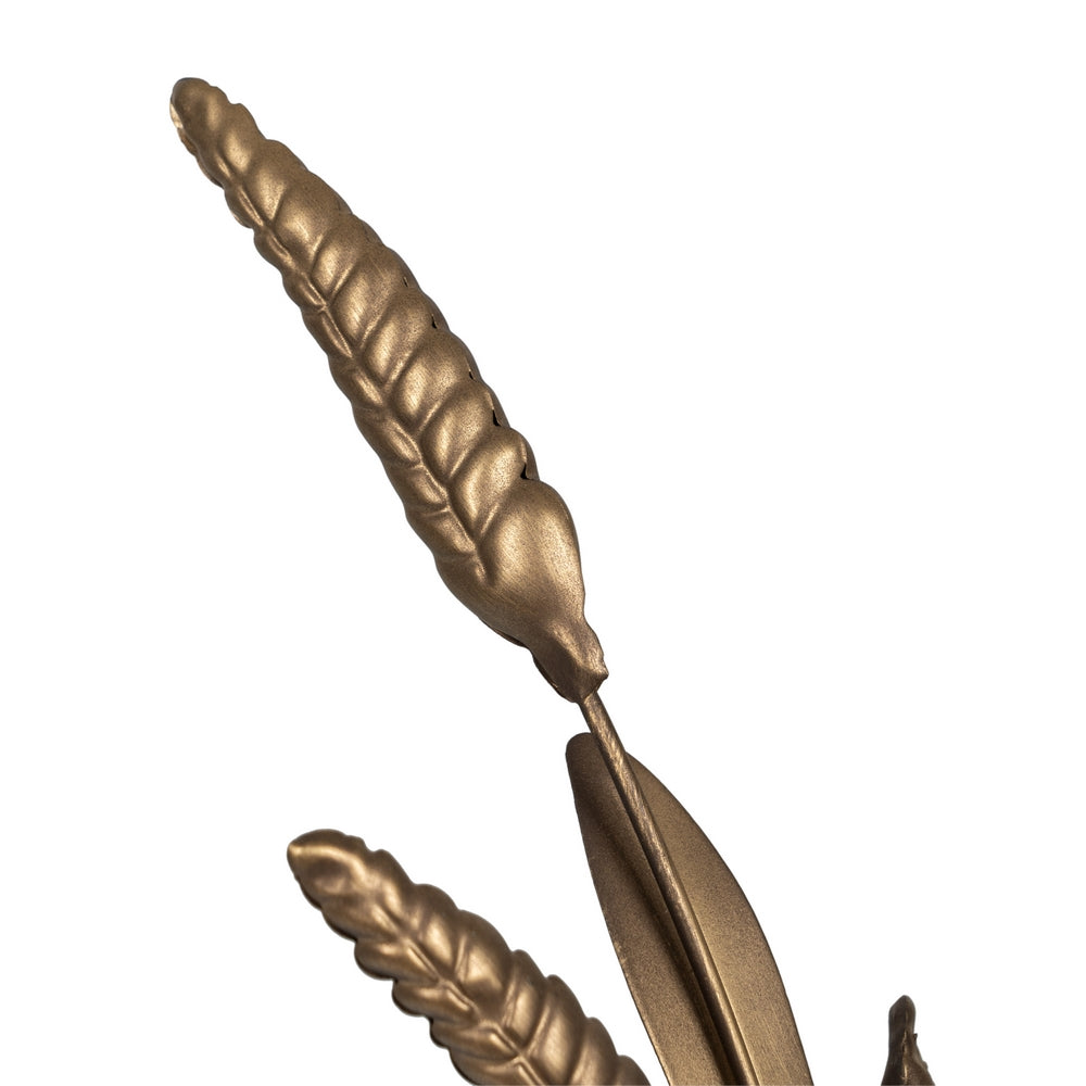 PORTAVELAS ORO METAL DECORACIÓN 23 X 21 X 47 CM