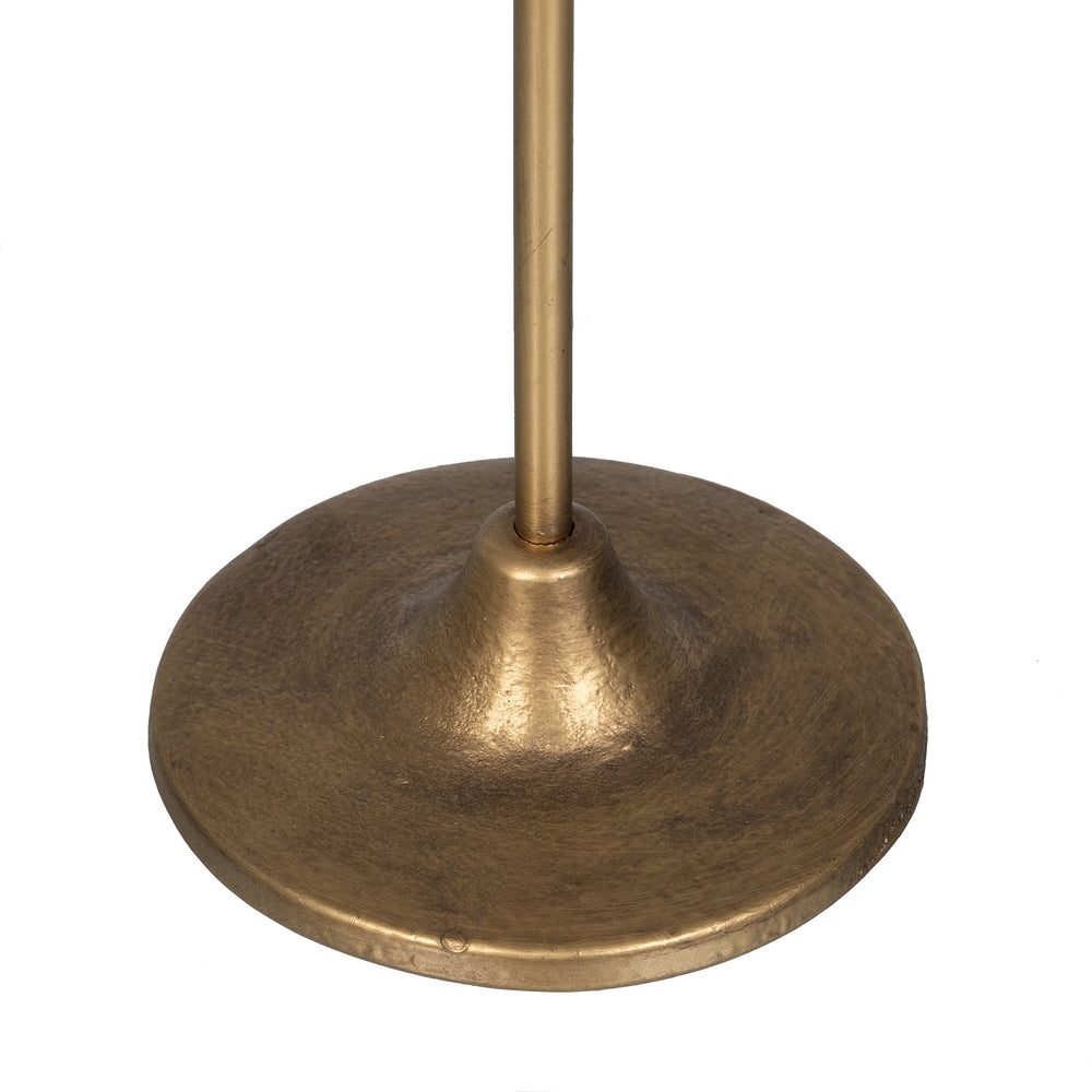 PORTAVELAS ORO METAL DECORACIÓN 15 X 15 X 54 CM