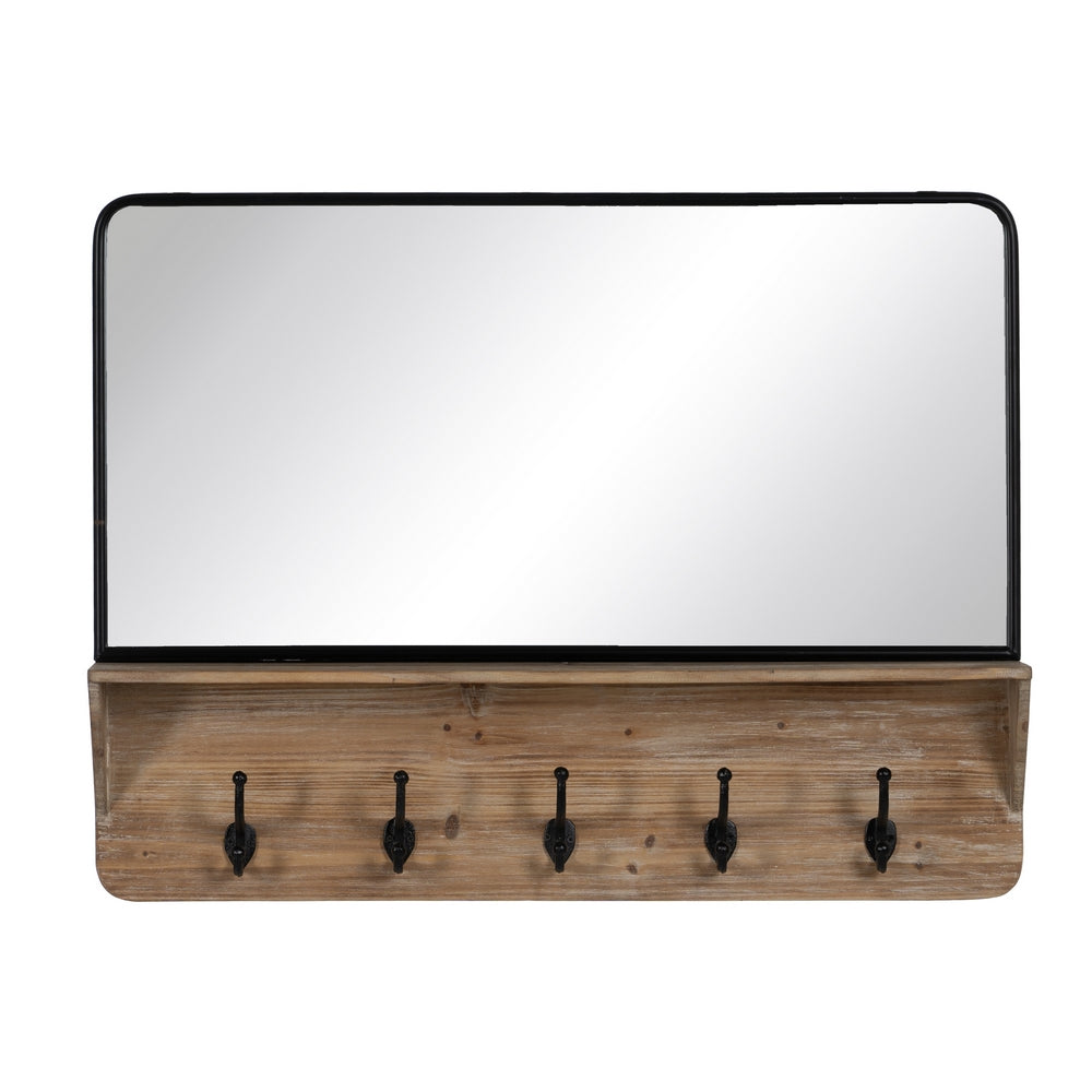 MIRROR NATURAL-BLACK METAL DECORATION 90 X 13 X 66 CM