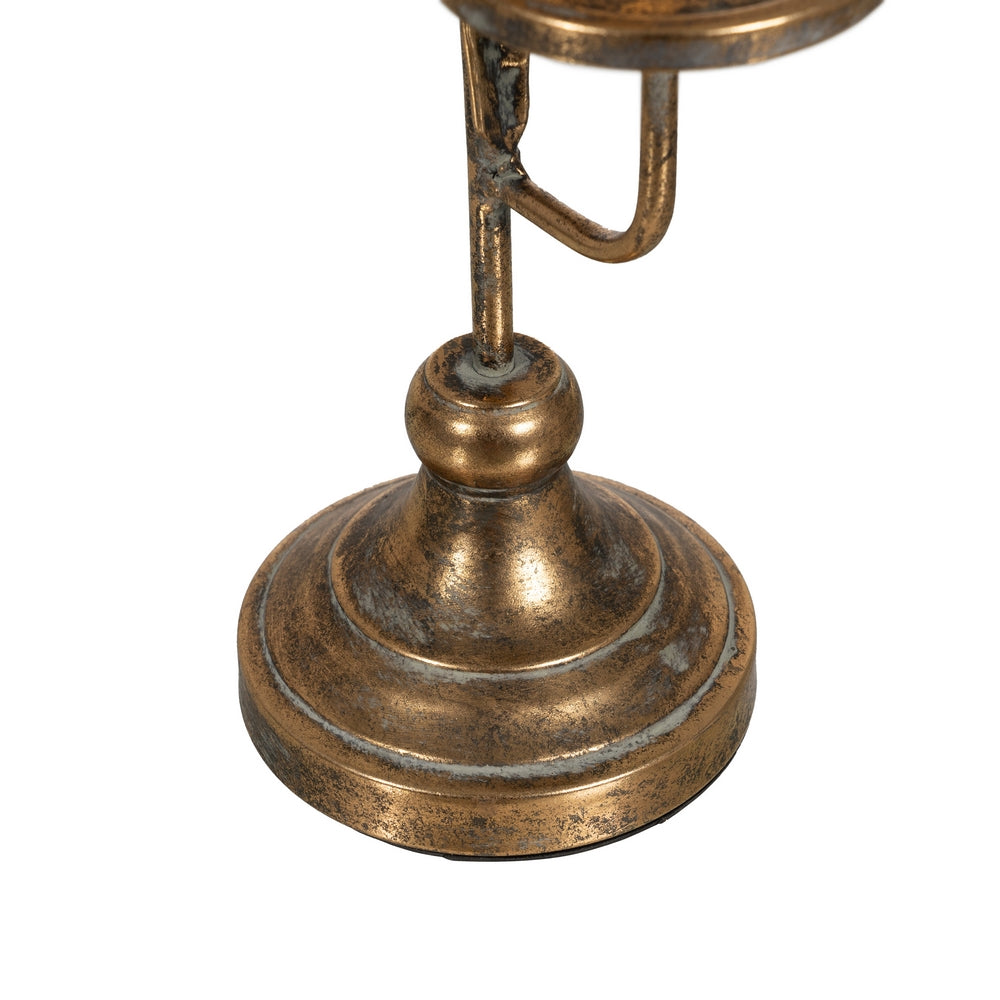 CANDLE HOLDER GOLD METAL DECORATION 14 X 16.50 X 73 CM