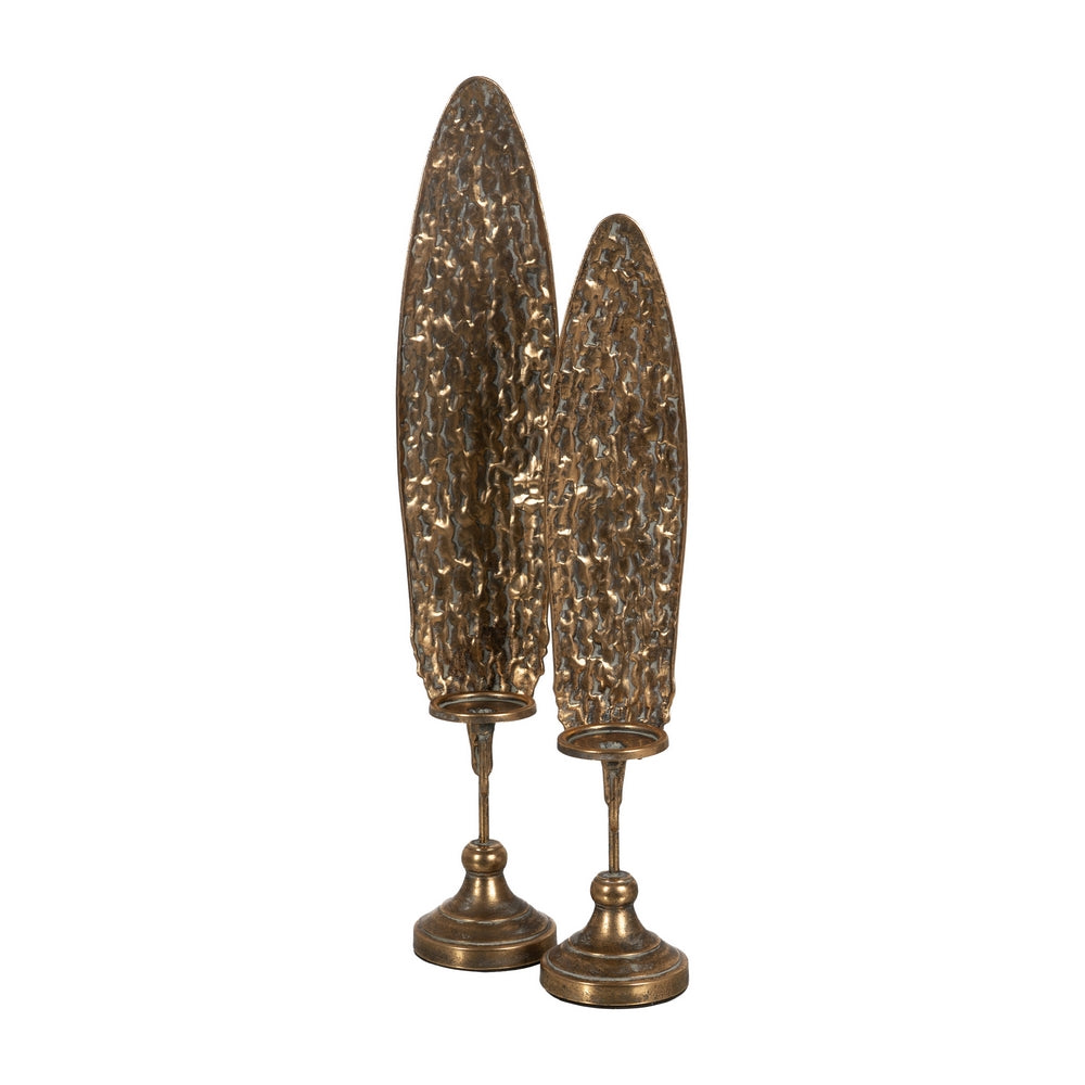 GOLD METAL CANDLE HOLDER DECORATION 16 X 17.50 X 84 CM