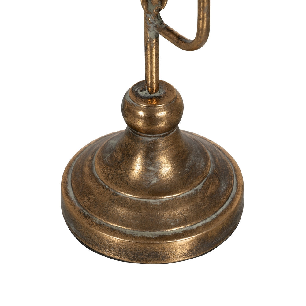 GOLD METAL CANDLE HOLDER DECORATION 16 X 17.50 X 84 CM