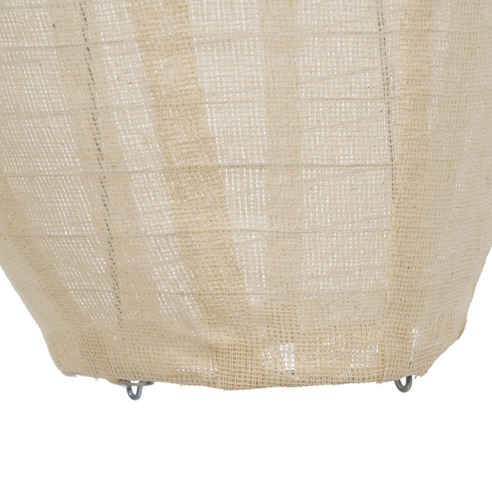 LÁMPARA TECHO BEIGE TEJIDO-METAL 30 X 30 X 59,50 CM