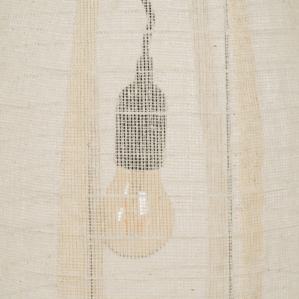 LÁMPARA TECHO BEIGE TEJIDO-METAL 30 X 30 X 59,50 CM