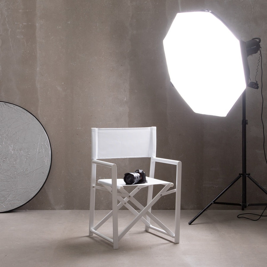 SILLA DIRECTOR BLANCO ALUMINIO-TEXTILENO 56 X 53 X 84 CM