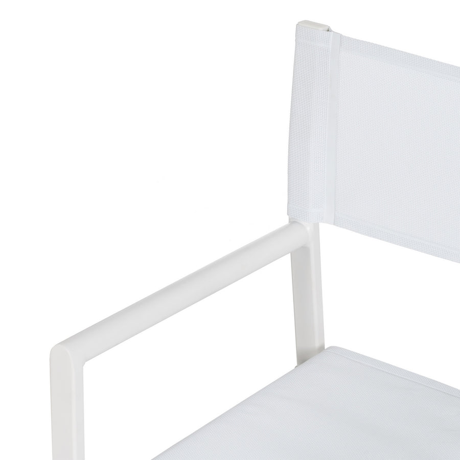 SILLA DIRECTOR BLANCO ALUMINIO-TEXTILENO 56 X 53 X 84 CM