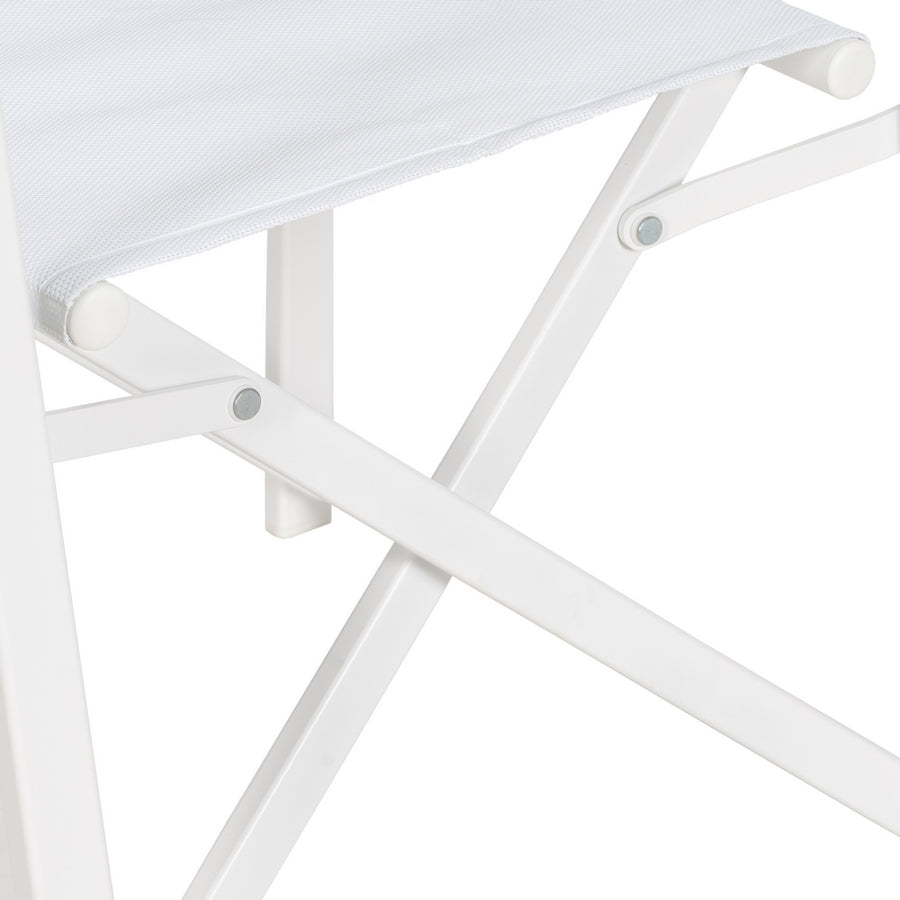 SILLA DIRECTOR BLANCO ALUMINIO-TEXTILENO 56 X 53 X 84 CM
