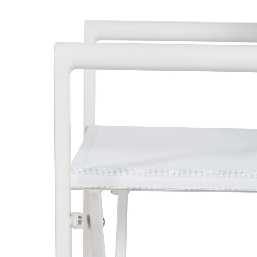 SILLA DIRECTOR BLANCO ALUMINIO-TEXTILENO 56 X 53 X 84 CM