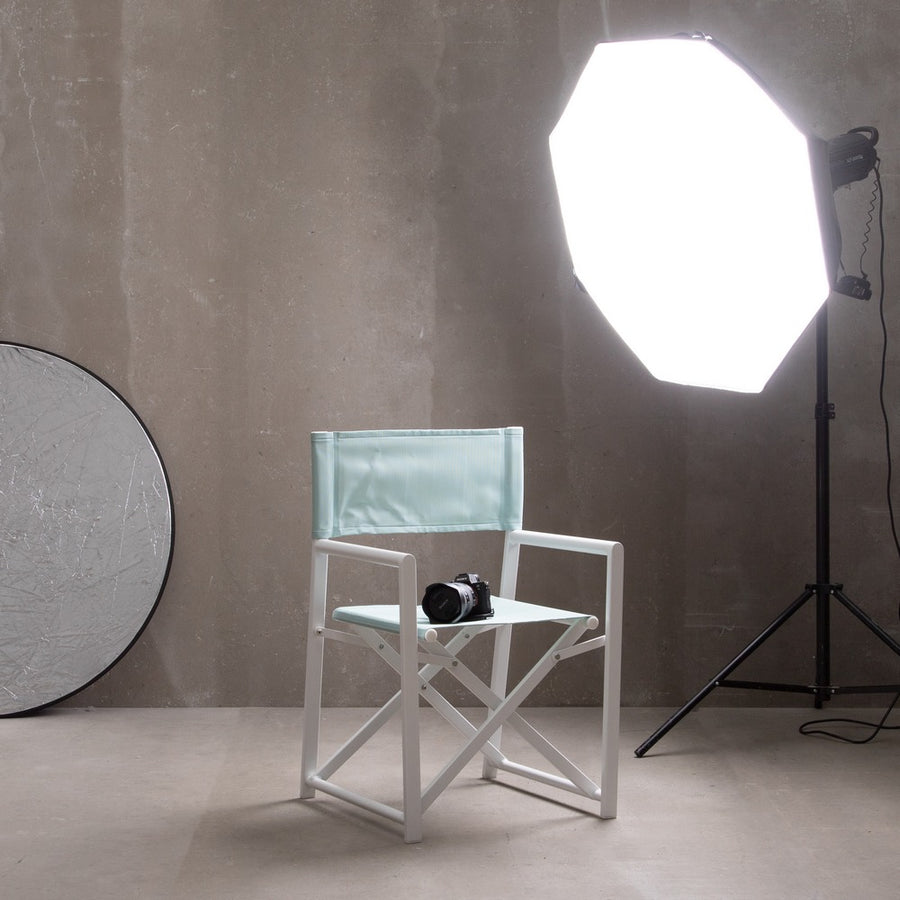 SILLA DIRECTOR VERDE-BLANCO 56 X 53 X 84 CM
