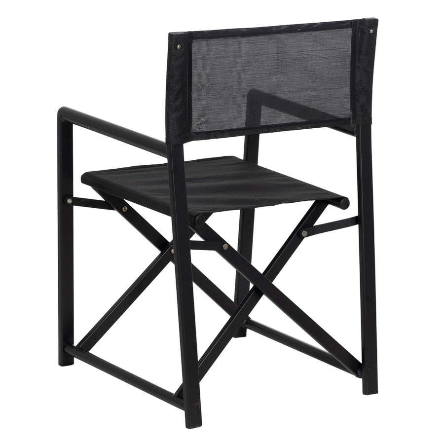 BLACK ALUMINUM-TEXTILENE DIRECTOR CHAIR 56 X 53 X 84 CM