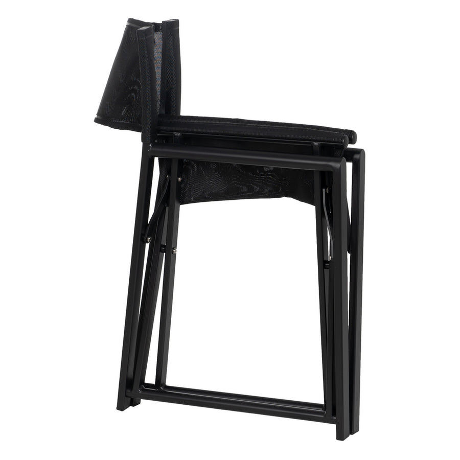 BLACK ALUMINUM-TEXTILENE DIRECTOR CHAIR 56 X 53 X 84 CM