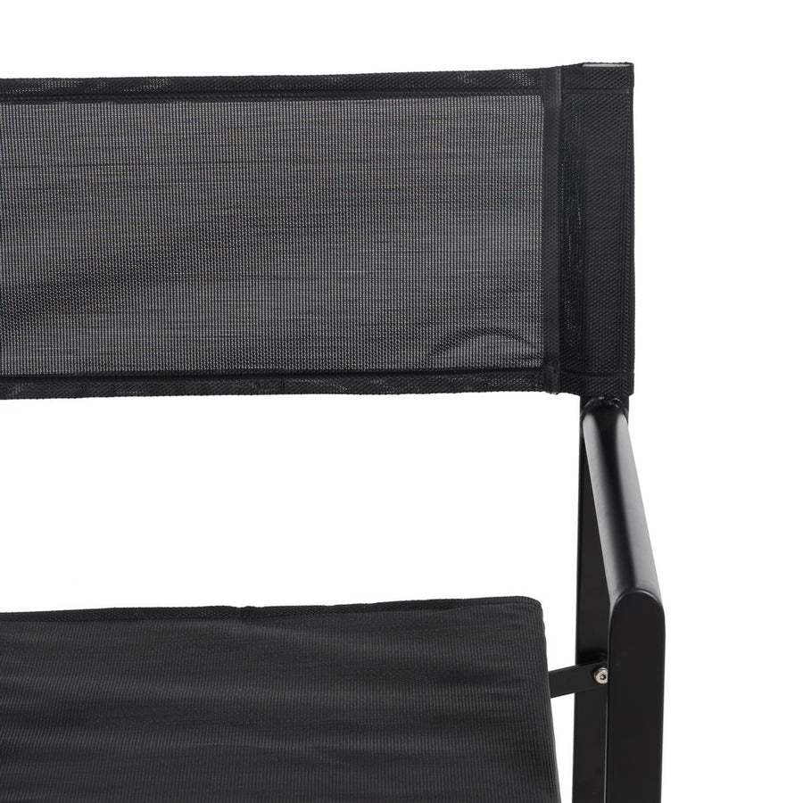 BLACK ALUMINUM-TEXTILENE DIRECTOR CHAIR 56 X 53 X 84 CM