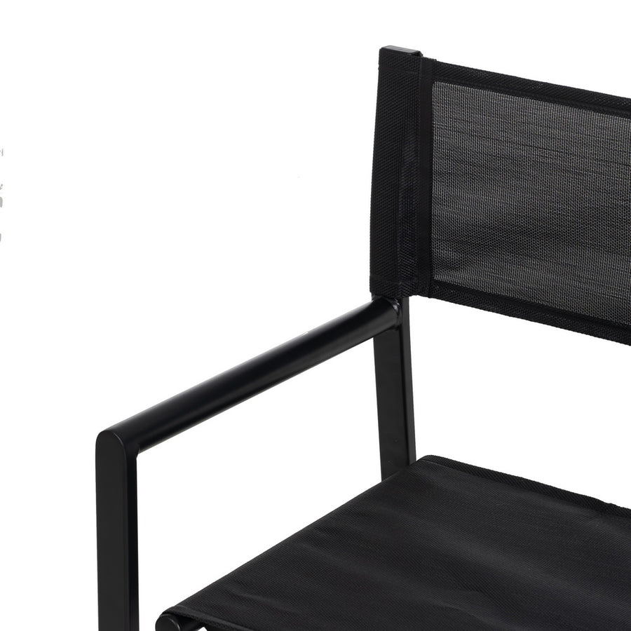 BLACK ALUMINUM-TEXTILENE DIRECTOR CHAIR 56 X 53 X 84 CM