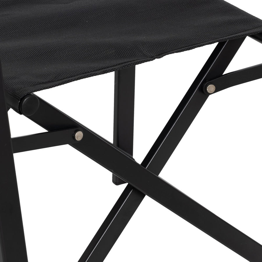 BLACK ALUMINUM-TEXTILENE DIRECTOR CHAIR 56 X 53 X 84 CM