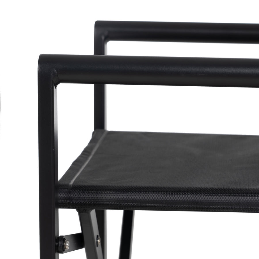 BLACK ALUMINUM-TEXTILENE DIRECTOR CHAIR 56 X 53 X 84 CM