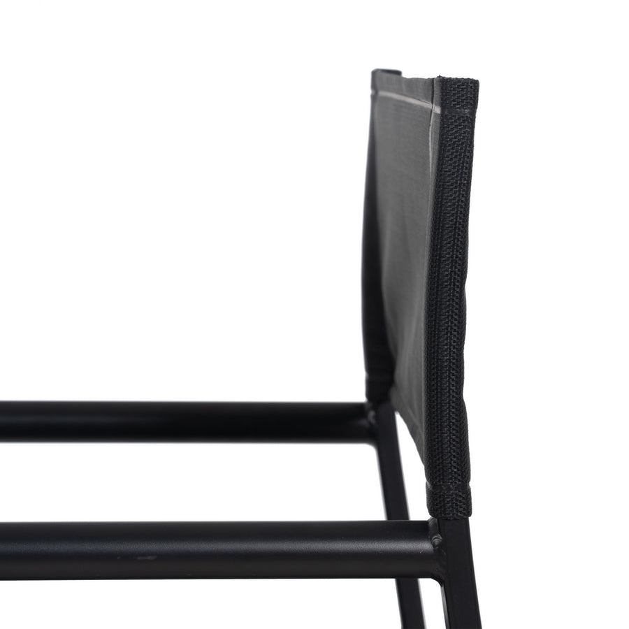 BLACK ALUMINUM-TEXTILENE DIRECTOR CHAIR 56 X 53 X 84 CM