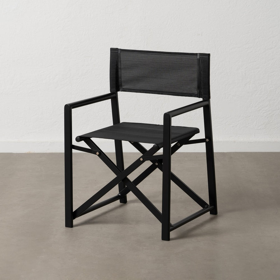 BLACK ALUMINUM-TEXTILENE DIRECTOR CHAIR 56 X 53 X 84 CM