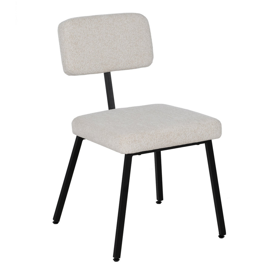 SILLA BLANCO TEJIDO-METAL DECORACIÓN 42,50 X 55 X 77,50 CM