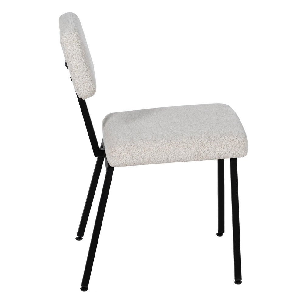 SILLA BLANCO TEJIDO-METAL DECORACIÓN 42,50 X 55 X 77,50 CM