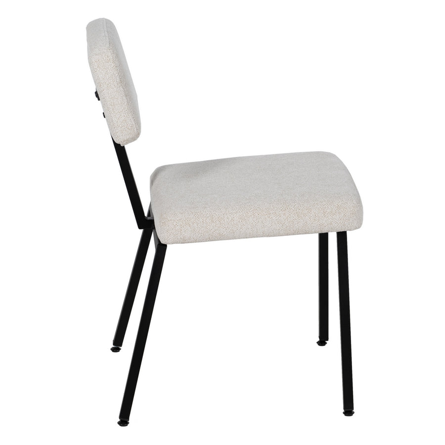 SILLA BLANCO TEJIDO-METAL DECORACIÓN 42,50 X 55 X 77,50 CM
