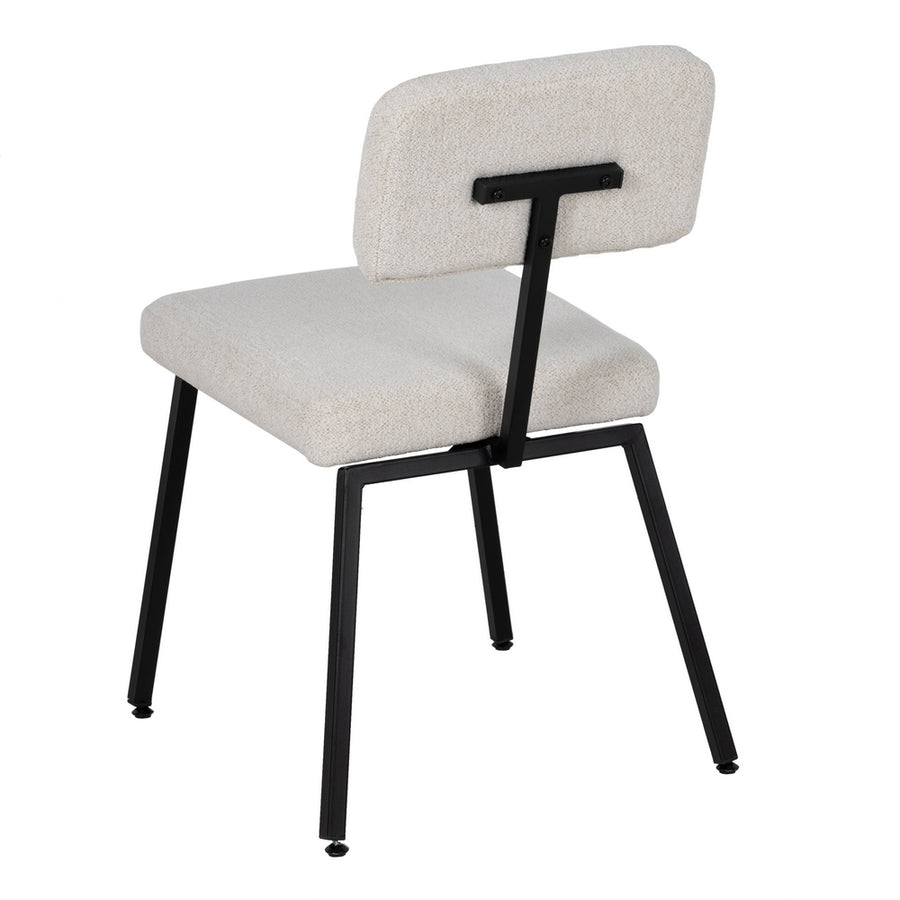 SILLA BLANCO TEJIDO-METAL DECORACIÓN 42,50 X 55 X 77,50 CM