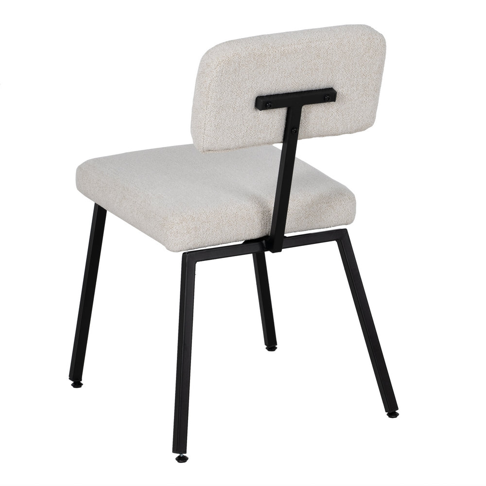 SILLA BLANCO TEJIDO-METAL DECORACIÓN 42,50 X 55 X 77,50 CM