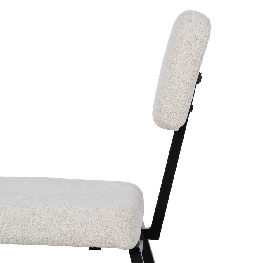 SILLA BLANCO TEJIDO-METAL DECORACIÓN 42,50 X 55 X 77,50 CM