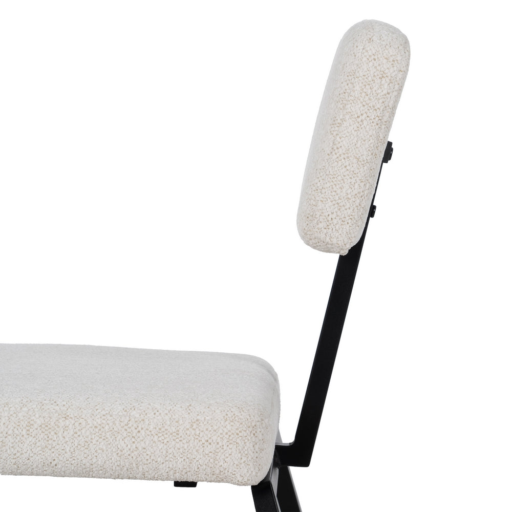 SILLA BLANCO TEJIDO-METAL DECORACIÓN 42,50 X 55 X 77,50 CM