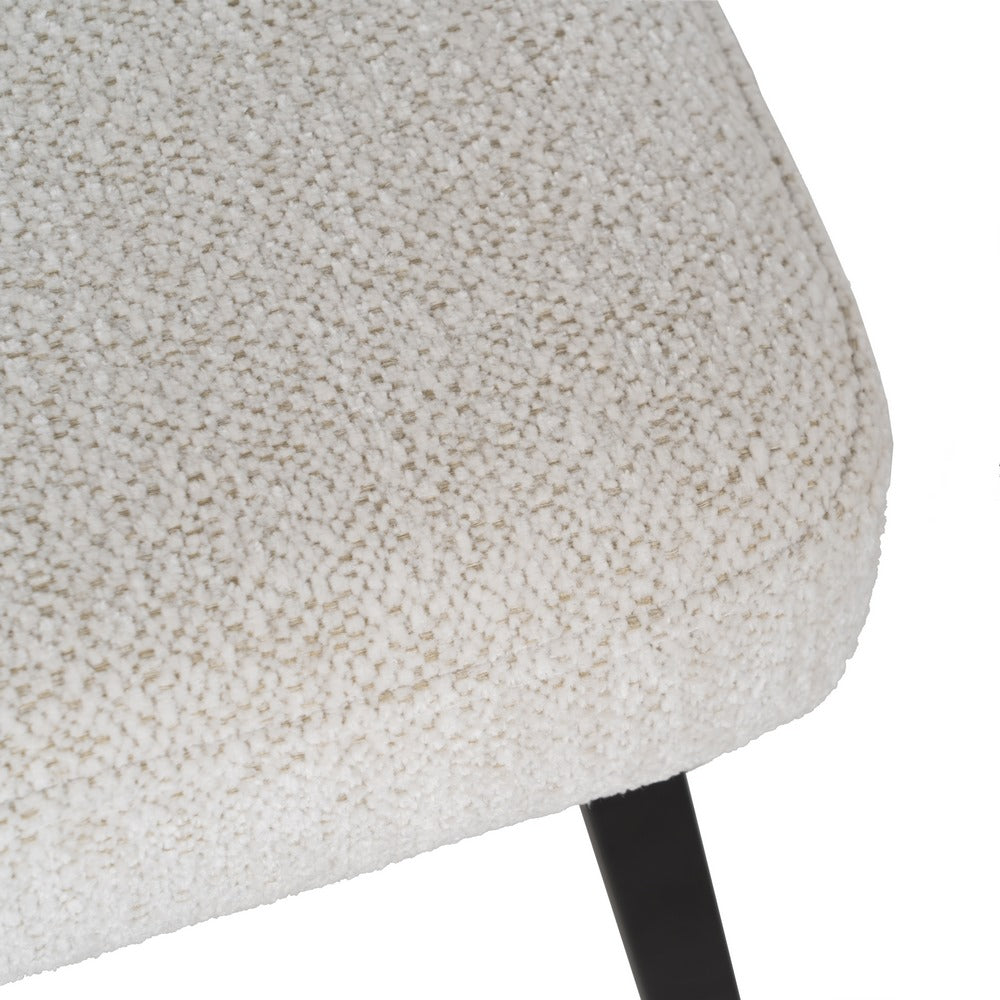 SILLA BLANCO TEJIDO-METAL DECORACIÓN 42,50 X 55 X 77,50 CM