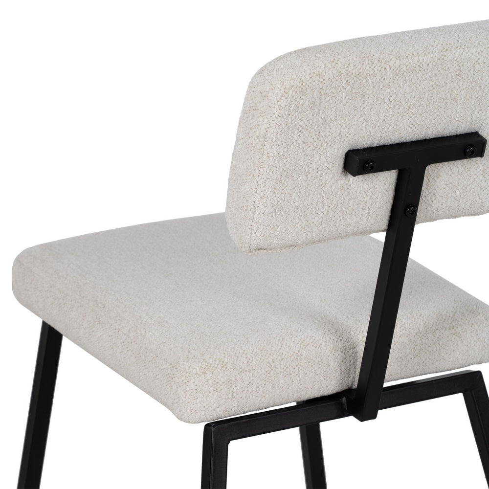 SILLA BLANCO TEJIDO-METAL DECORACIÓN 42,50 X 55 X 77,50 CM