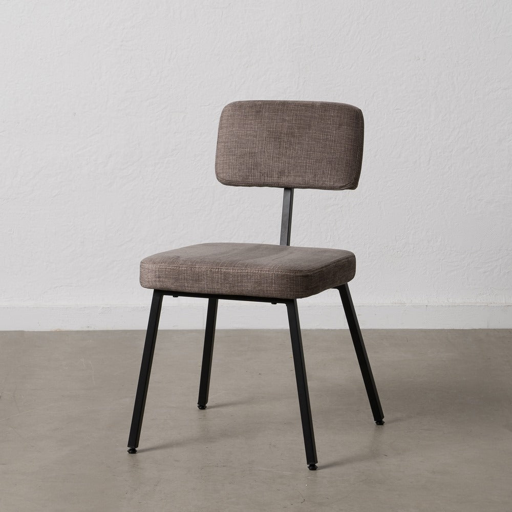 SILLA GRIS TEJIDO-METAL DECORACI�N 42,50 X 55 X 77,50 CM