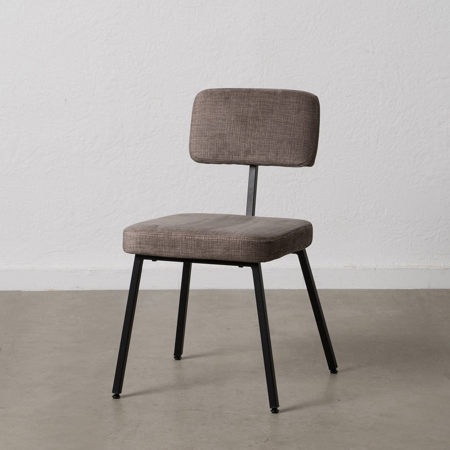 SILLA GRIS TEJIDO-METAL DECORACIÓN 42,50 X 55 X 77,50 CM
