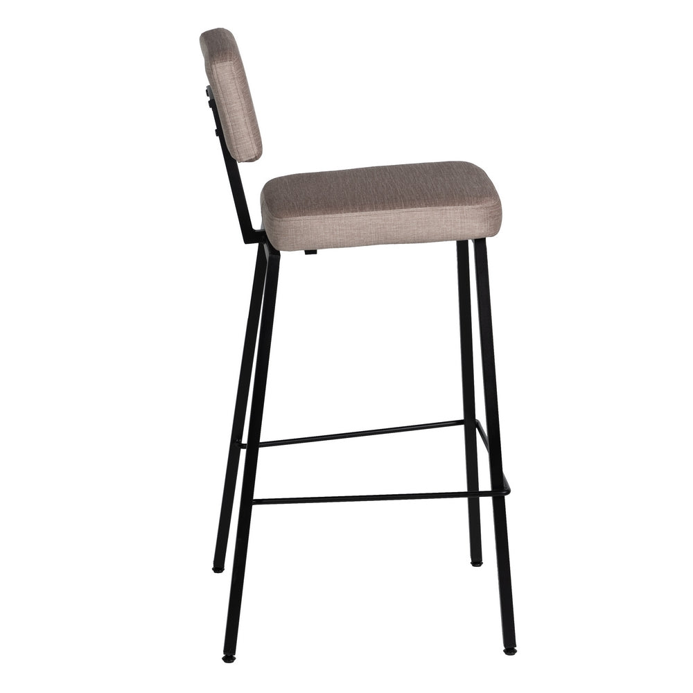 BEIGE WOVEN-METAL STOOL DECORATION 39 X 50.50 X 103 CM