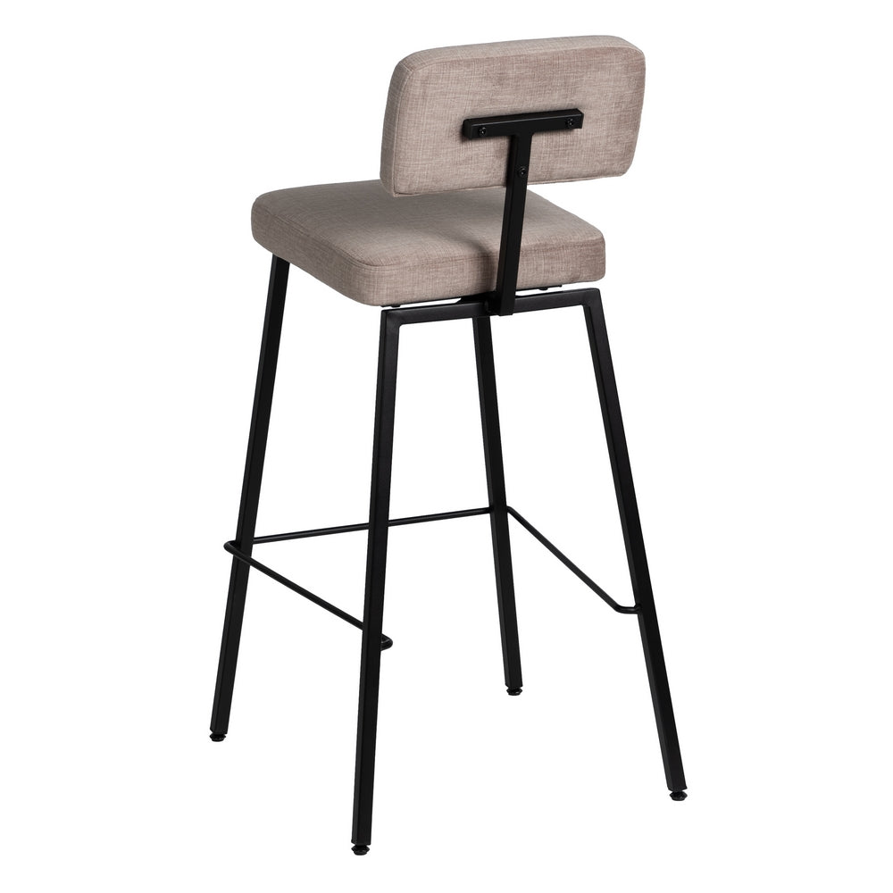BEIGE WOVEN-METAL STOOL DECORATION 39 X 50.50 X 103 CM