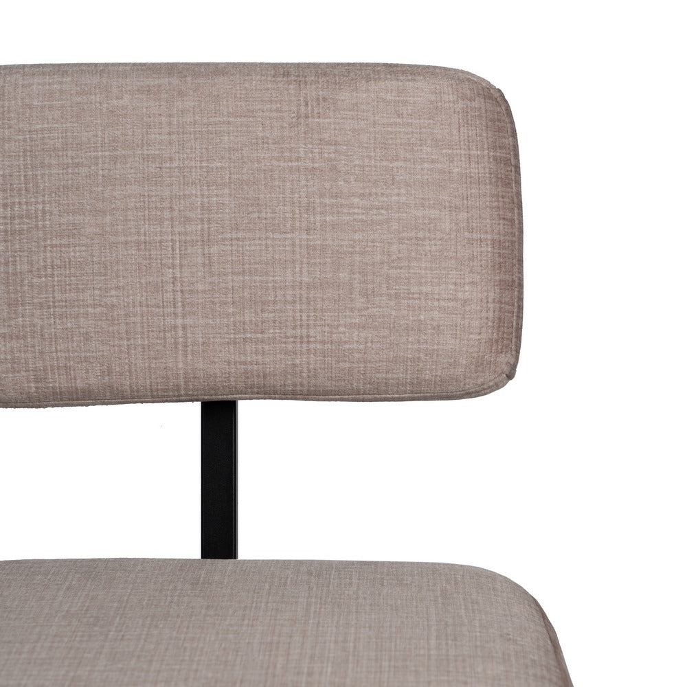 BEIGE WOVEN-METAL STOOL DECORATION 39 X 50.50 X 103 CM