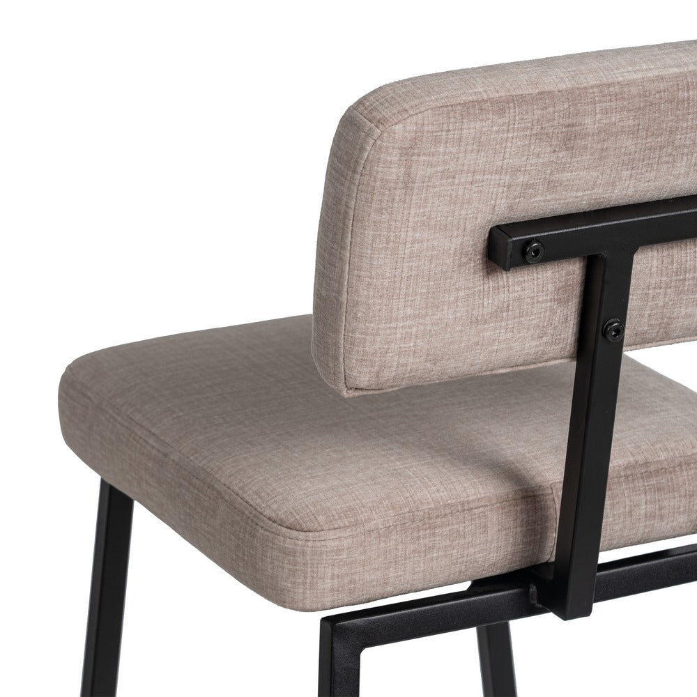 BEIGE WOVEN-METAL STOOL DECORATION 39 X 50.50 X 103 CM