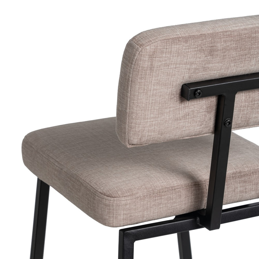 TABURETE BEIGE TEJIDO-METAL DECORACIÓN 39 X 50,50 X 103 CM