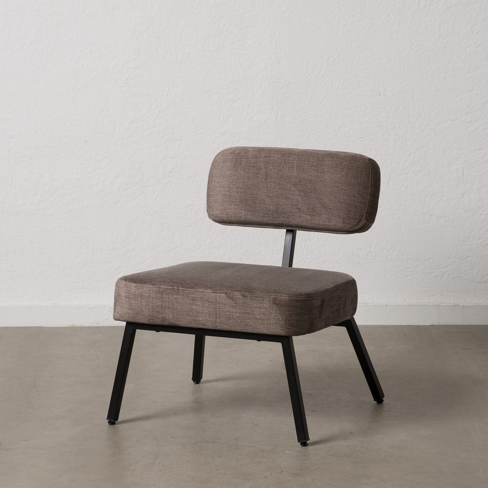 SILLÓN GRIS TEJIDO-METAL DECORACIÓN 58 X 59 X 71 CM