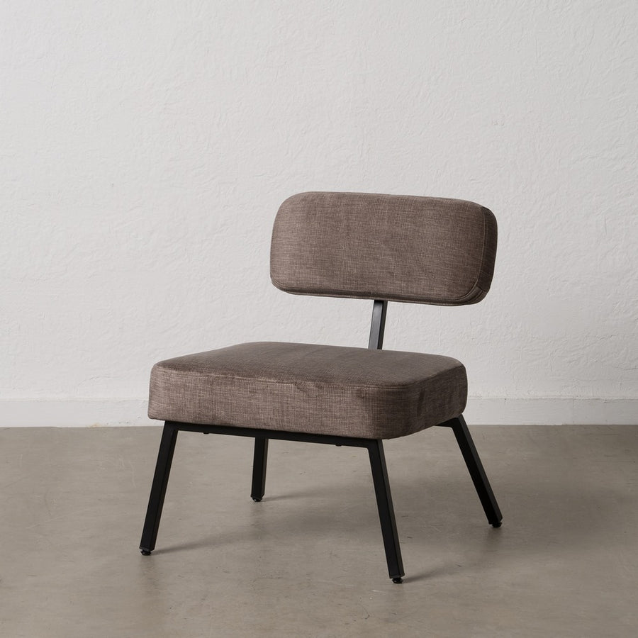 SILLÓN GRIS TEJIDO-METAL DECORACIÓN 58 X 59 X 71 CM