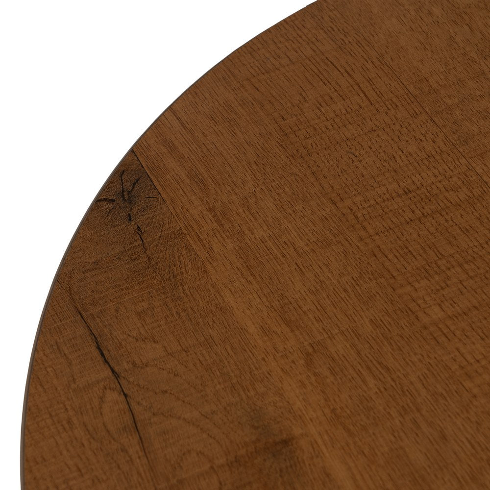 TABLE NATURAL-BLACK MDF-METAL DECORATION 60 X 60 X 75 CM