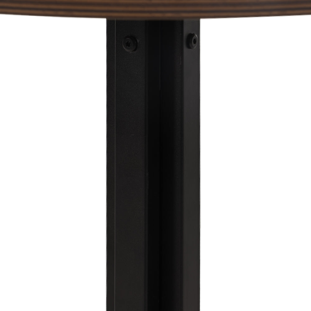 TABLE NATURAL-BLACK MDF-METAL DECORATION 60 X 60 X 75 CM