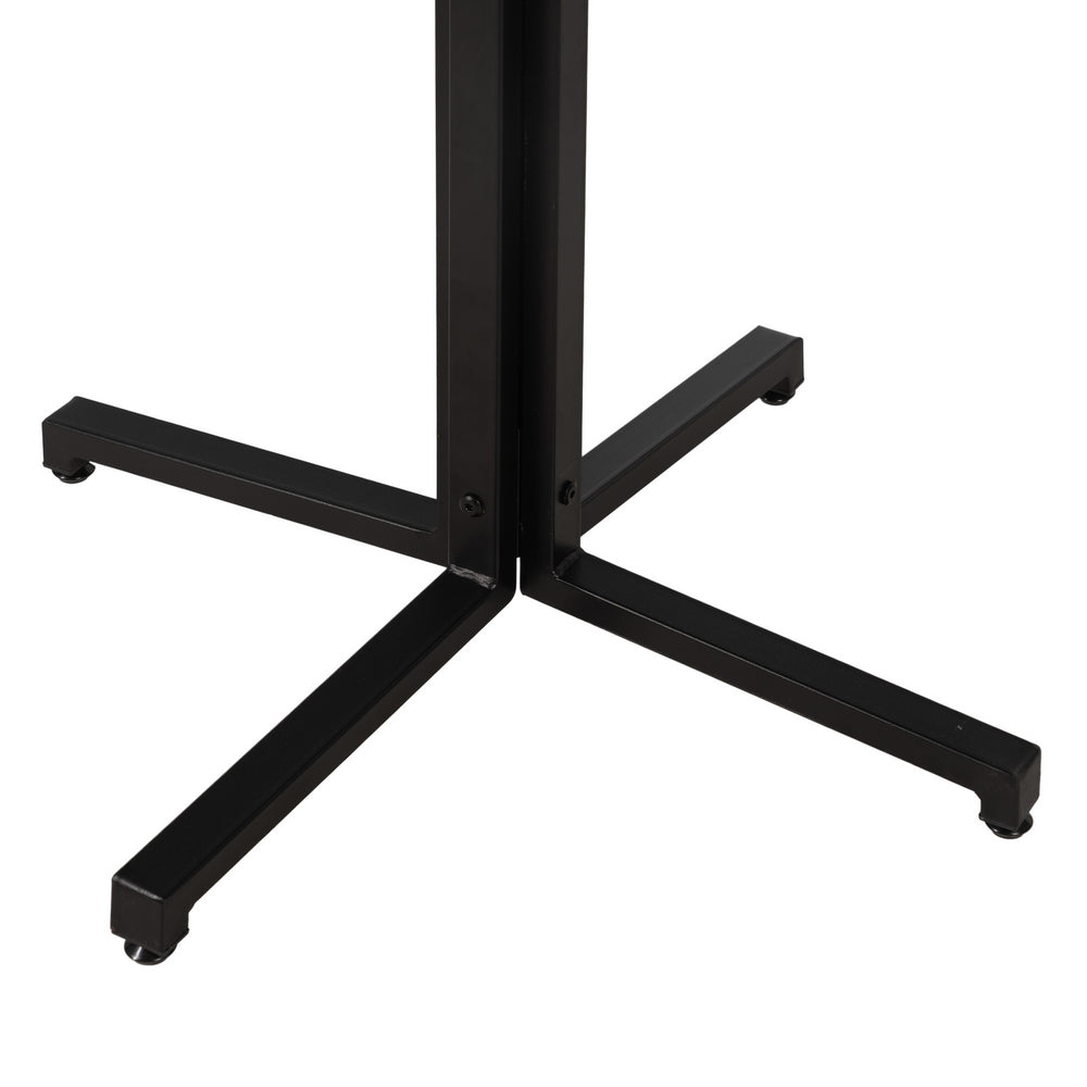 TABLE NATURAL-BLACK MDF-METAL DECORATION 60 X 60 X 75 CM