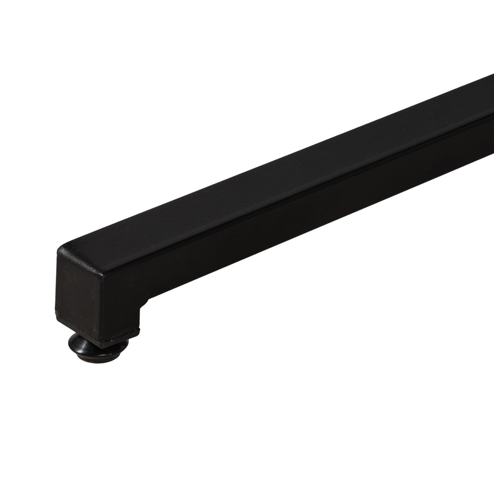 TABLE NATURAL-BLACK MDF-METAL DECORATION 60 X 60 X 75 CM