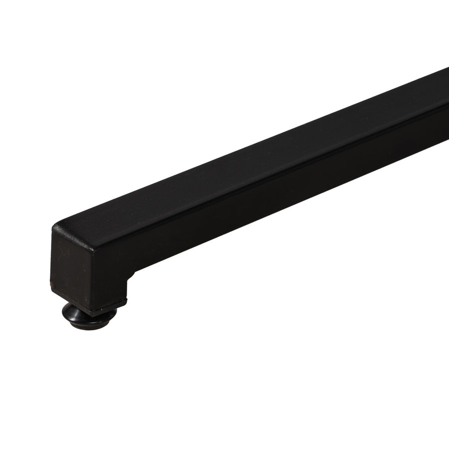 MESA NATURAL-NEGRO DM-METAL DECORACIÓN 60 X 60 X 75 CM