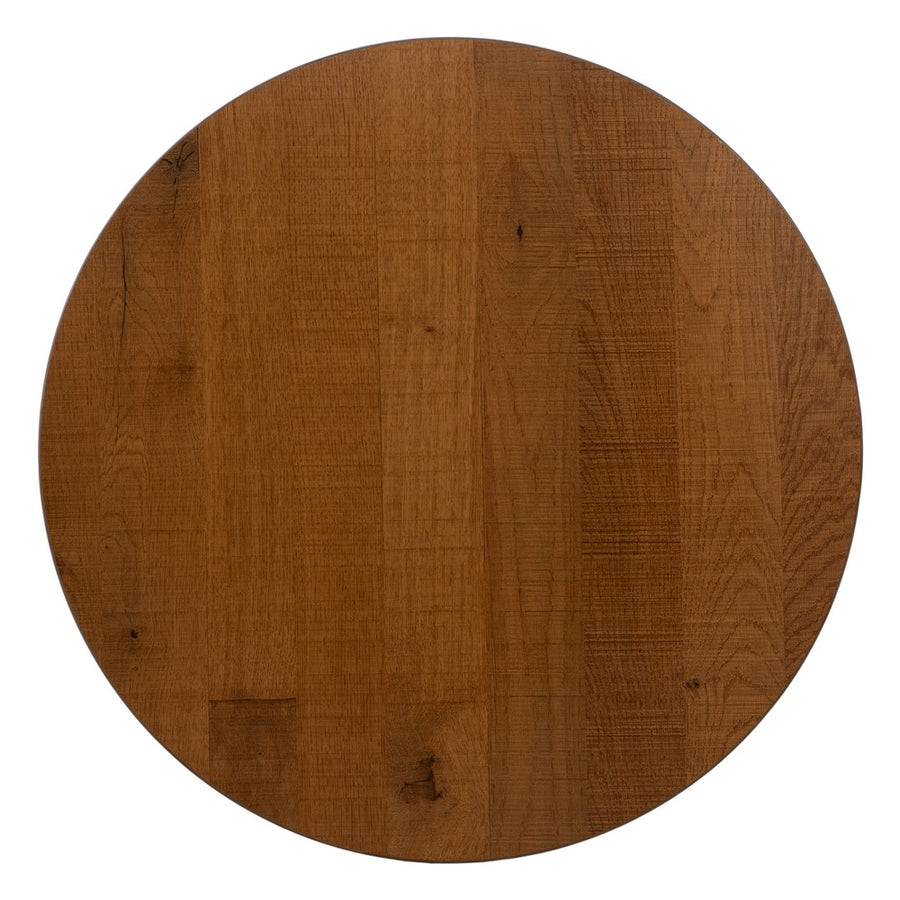 MESA NATURAL-NEGRO DM-METAL DECORACIÓN 60 X 60 X 75 CM