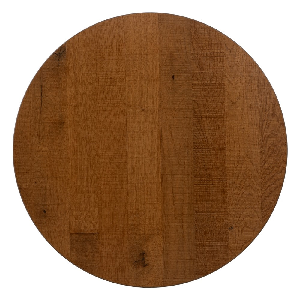 TABLE NATURAL-BLACK MDF-METAL DECORATION 60 X 60 X 75 CM